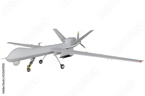 combat drone 3D rendering  military icon  combat unmanned aerial vehicle concept