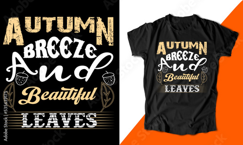 Autumn t-shirt design photo