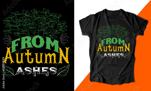 Autumn t-shirt design photo