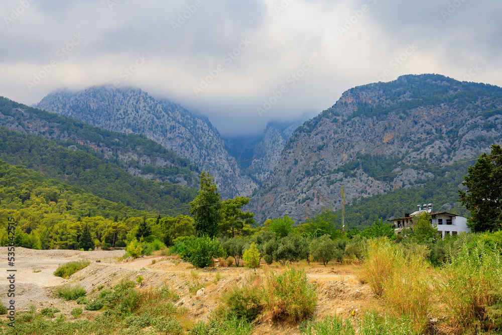 Mountain rural tourist village. Beldibi Antalya province, Turkey