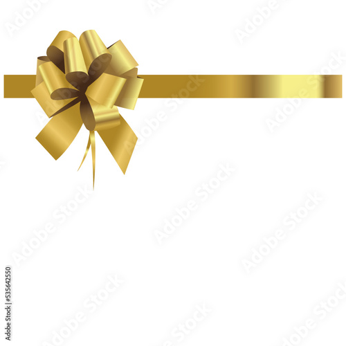 gold bow for gift wrapping