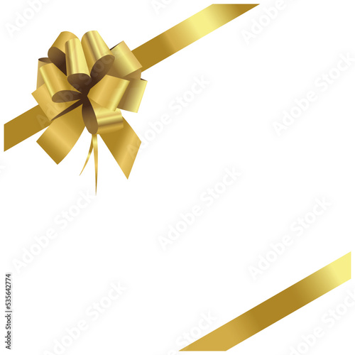 gold bow for gift wrapping