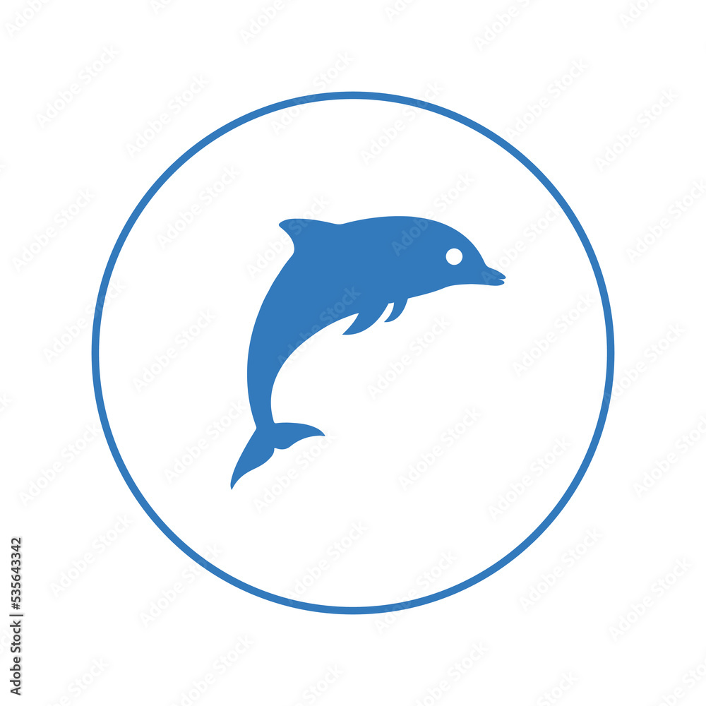 Wildlife sea fish dolphin icon | Circle version icon | Wildlife sea fish dolphin icon | Circle version icon |