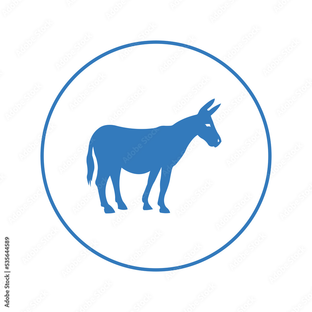 Wildlife zoo animals donkey icon | Circle version icon |