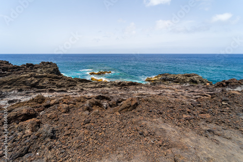 Rocks of Los Hervideros. Lanzarote. Canary Islands. Spain.