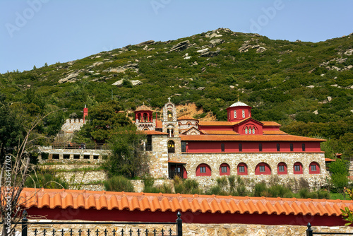 Agiou panteleimonous monastery in Penteli, Greece photo