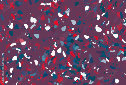 Light blue, red vector texture with random forms.