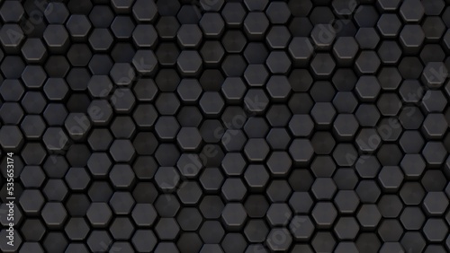 3D Futuristic hexagonal background Abstract geometric grid pattern © Darcraft