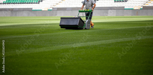 Maintenance of the lush green football field