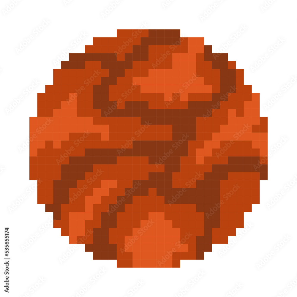 Fototapeta premium Pixel art fictional planet