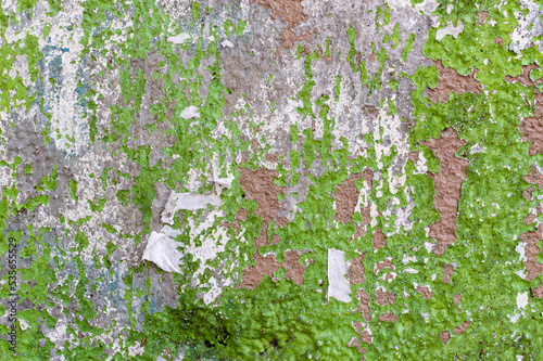 green and white paint on the wall 