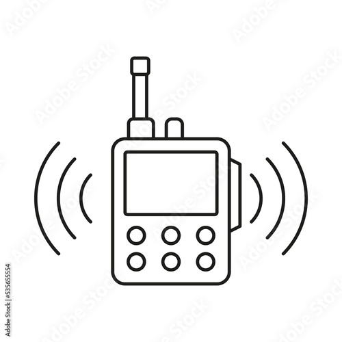 Walkie Talkie concept line icon. Simple element illustration. Walkie Talkie concept outline symbol design from war set. Can be used for web and mobile on white background