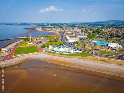 A view of Morecambe, a seaside town in the City of Lancaster district in Lancashire, England photo