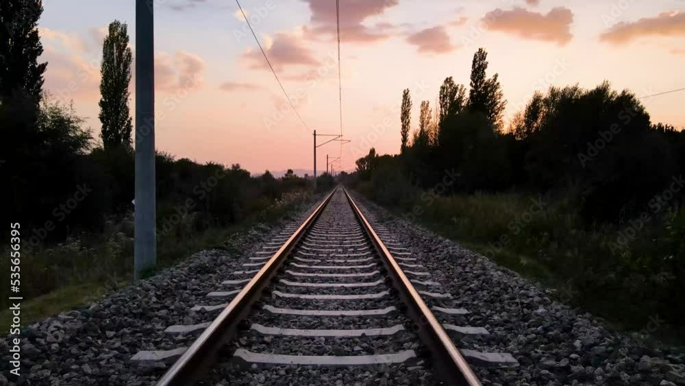 Flying Along a Train Track