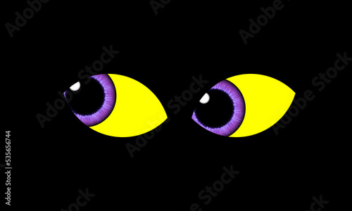 eyes on black for comic or other