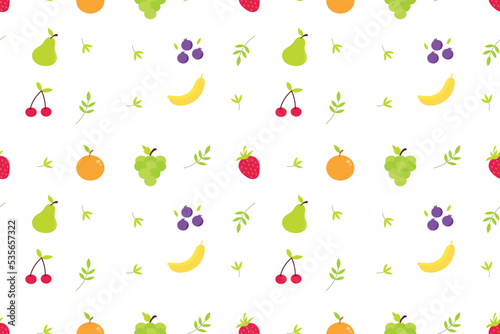 Fruits seamless pattern. Fruit pattern background.
