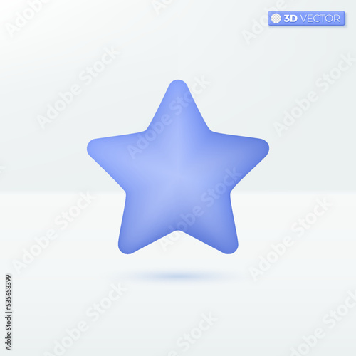 Blue Stars icon symbols. achievements and decor  Customer rating feedback concept. 3D vector isolated illustration design. Cartoon pastel Minimal style. You can used for design ux  ui  print ad.