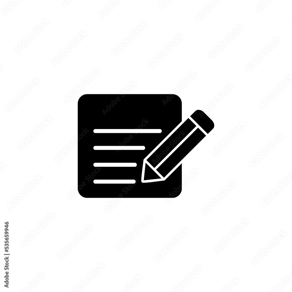 Note icon vector for web and mobile app. notepad sign and symbol Note icon vector for web and mobile app. notepad sign and symbol