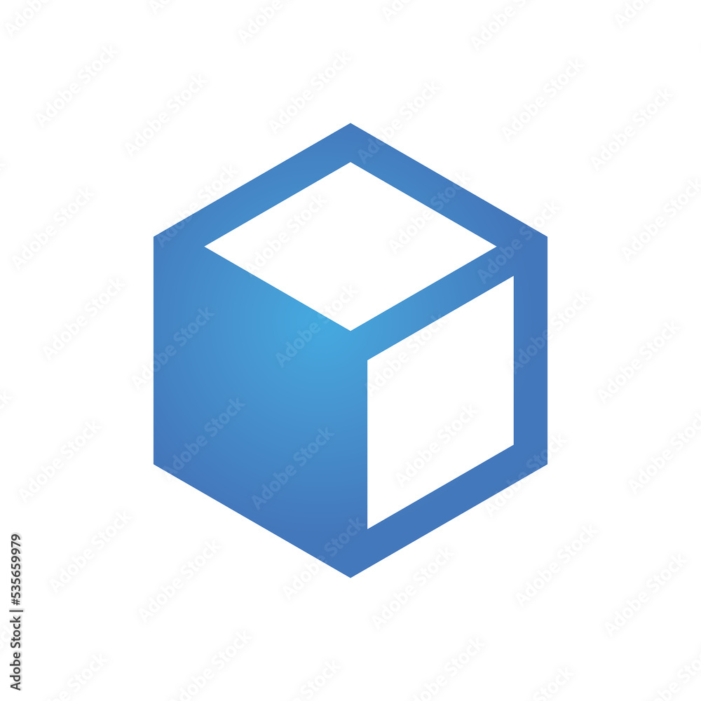 Cube logo design. Abstract cube logo design Cube logo design. Abstract cube logo design