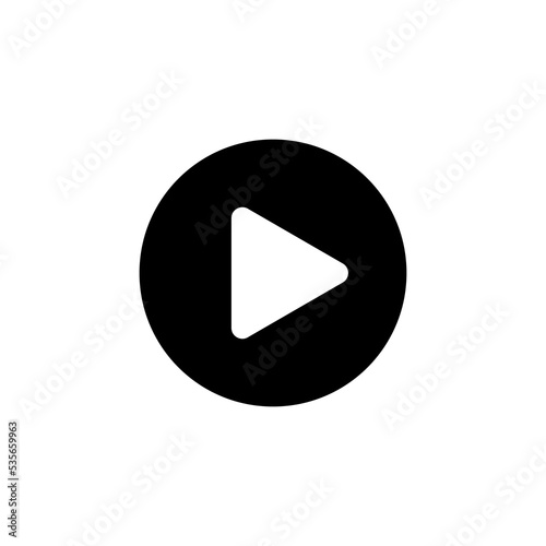 Play Icon vector for web and mobile app. Play button sign and symbol