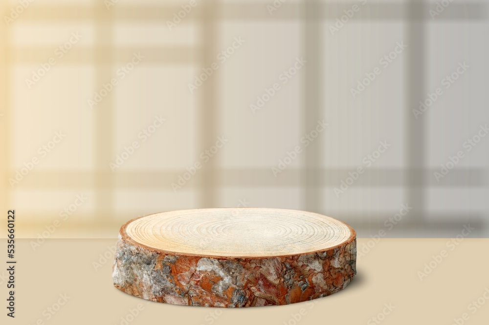 Empty wooden podium for product display Empty wooden podium for product display