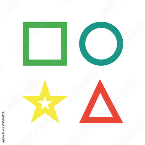 Kindergarten, shapes colored icon. Simple colored element illustration. Kindergarten, shapes concept symbol design from education set. Can be used for web and mobile