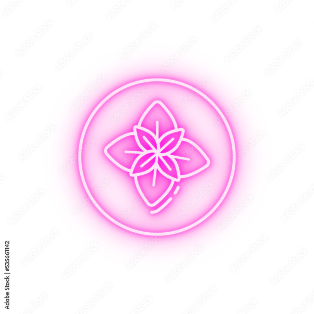 Basil vegan neon icon