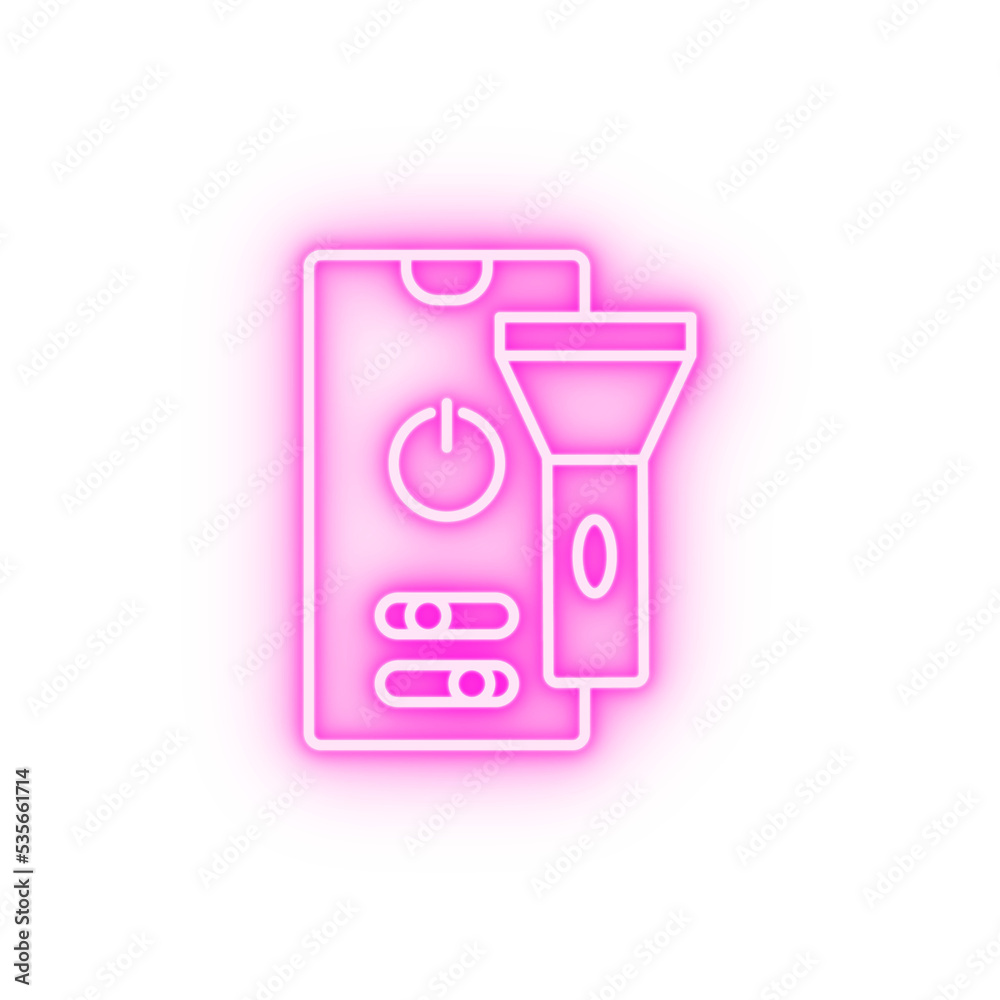 Smartphone light neon icon Smartphone light neon icon