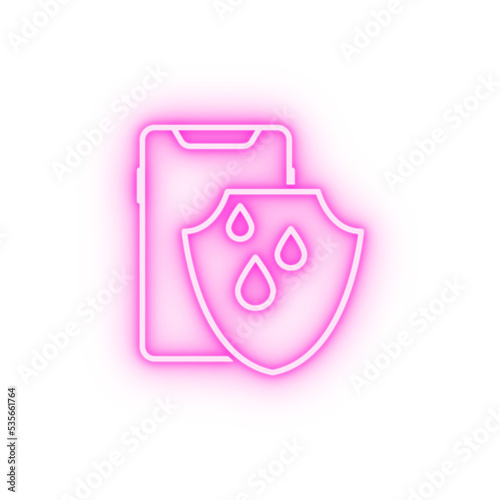 Free Download Smartphone waterproof neon icon - GFXLoad