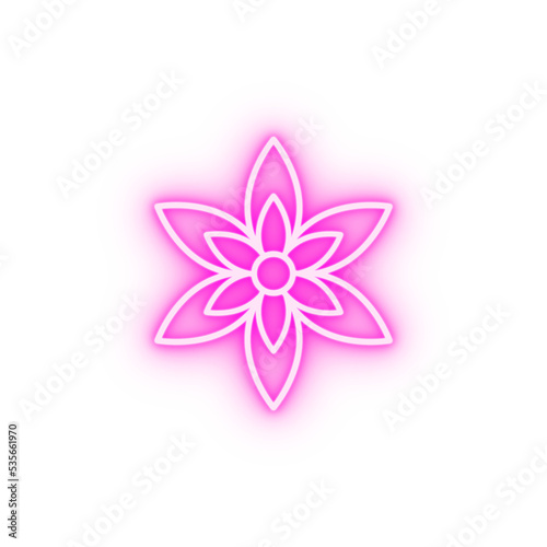 Mandala Diwali neon icon