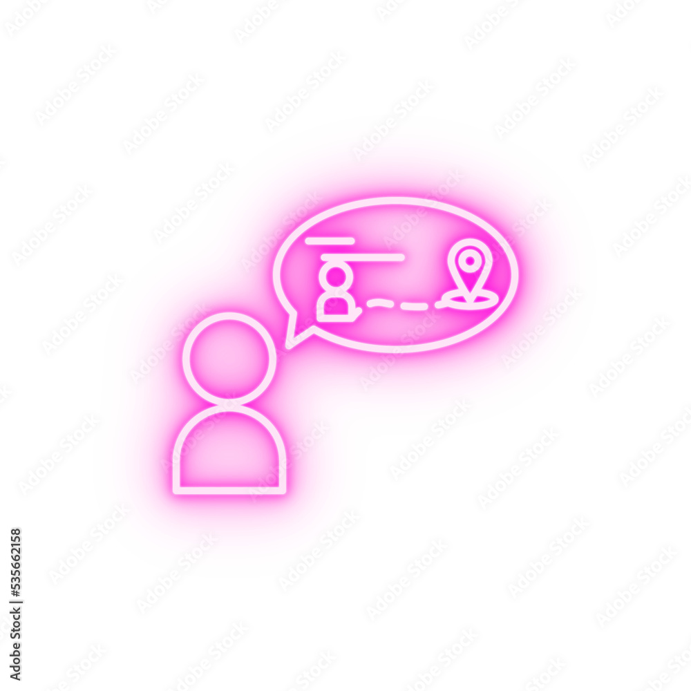 plan method neon icon
