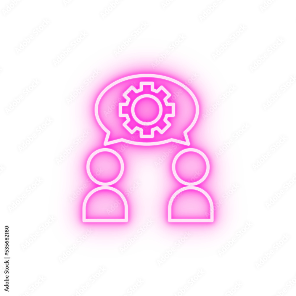 assimilation discuss opinion neon icon assimilation discuss opinion neon icon