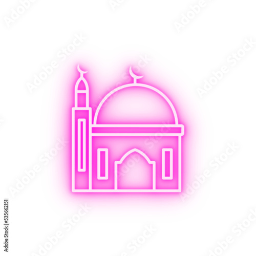 Small Mosque neon icon