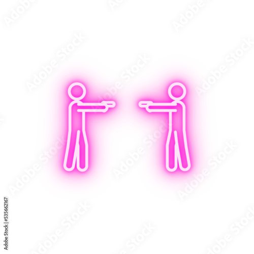 battle conflict neon icon