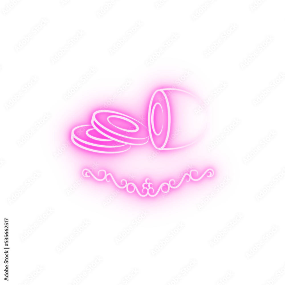 Olive bone skewer neon icon Olive bone skewer neon icon
