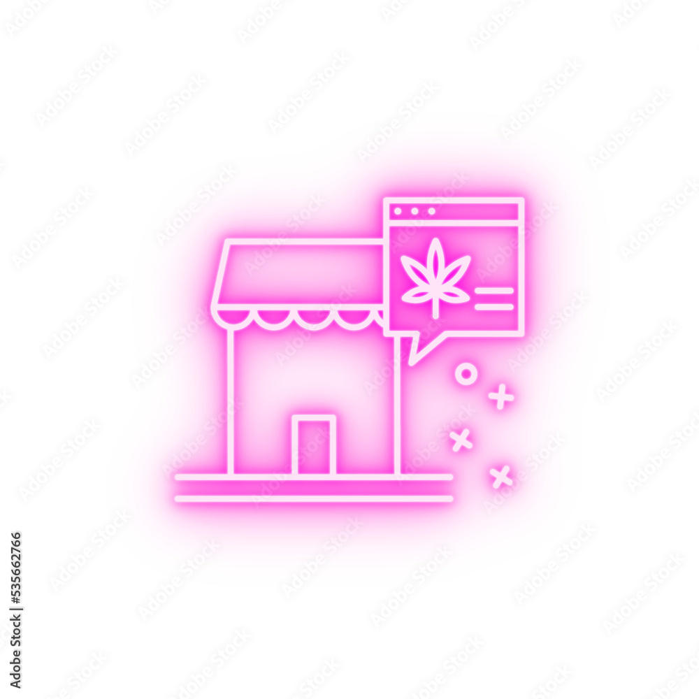 Stone marijuana web online neon icon Stone marijuana web online neon icon