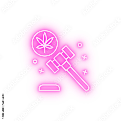 Marijuana law medical neon icon © rashadaliyev