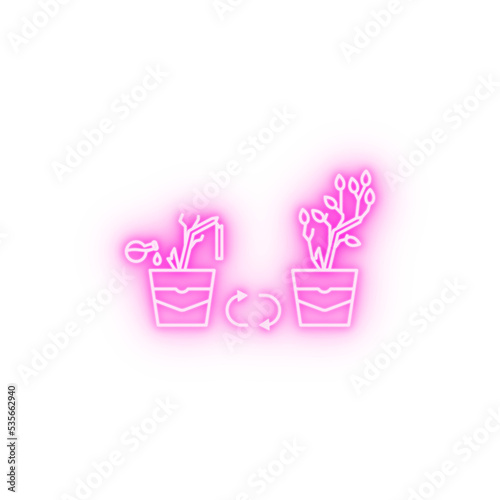 elixir magic plant refresh neon icon