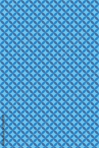 Cross-stitch pattern blue portrait background