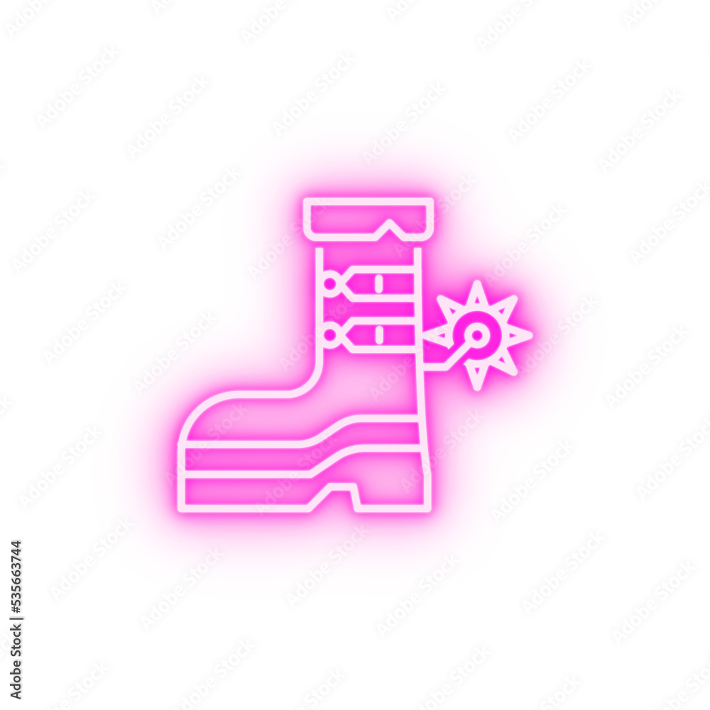 Boot neon icon Boot neon icon
