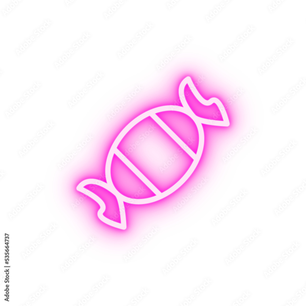 Candy sweet neon icon