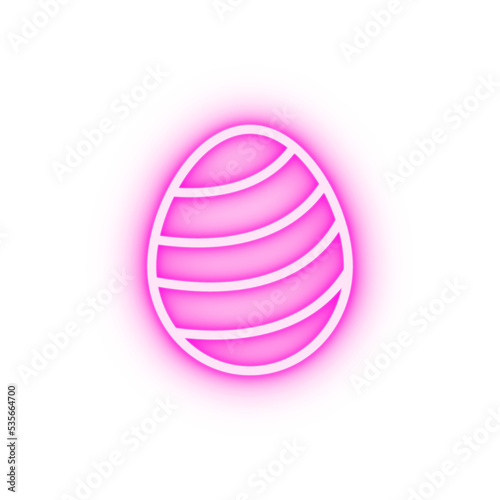 Egg Easter neon icon