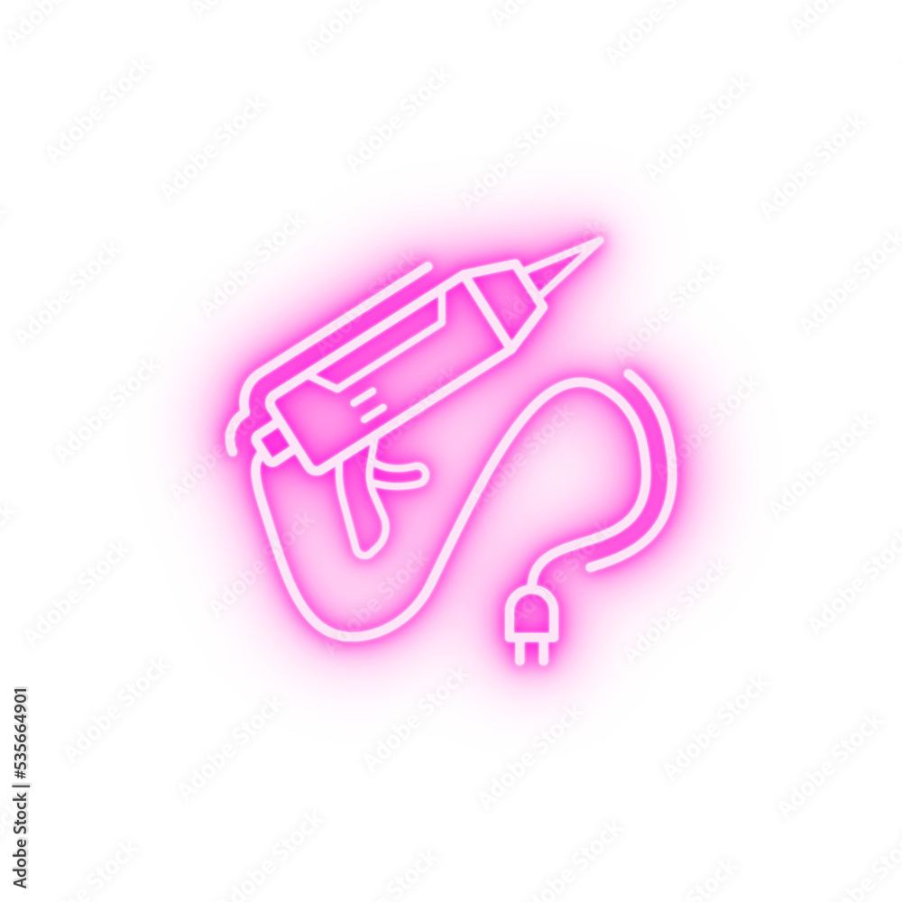 Sealants tool neon icon Sealants tool neon icon