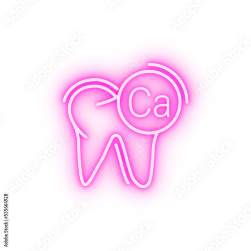 Ca tooth neon icon