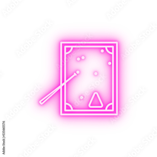 Billiard casino neon icon
