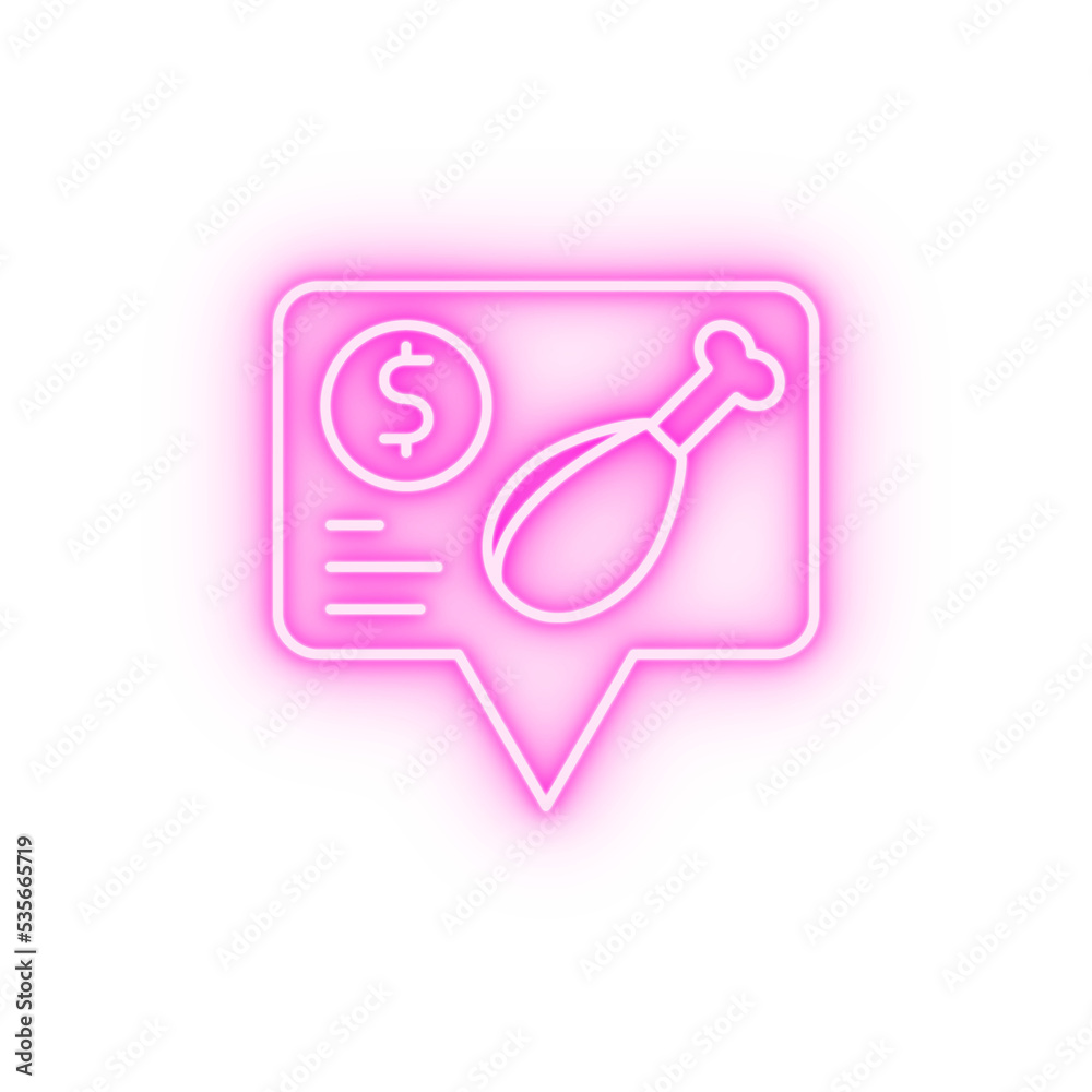 Price label neon icon Price label neon icon