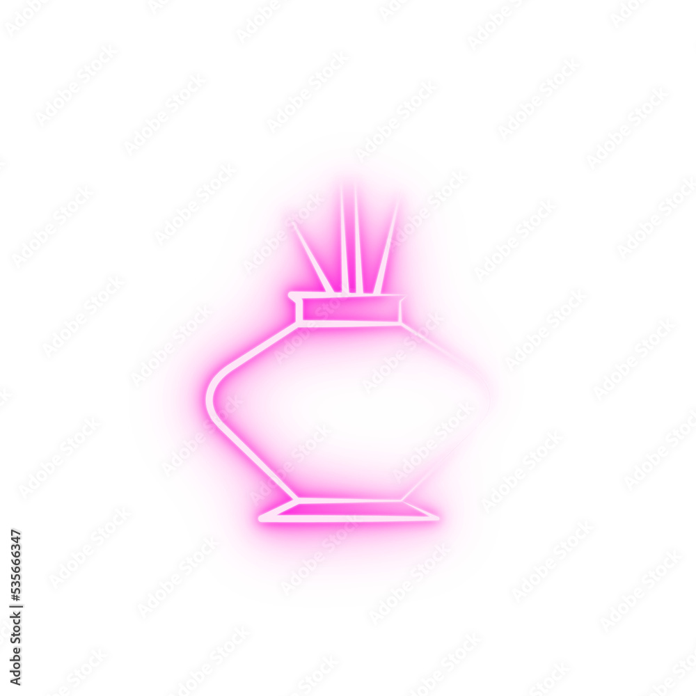 Incense incenses sticks neon icon Incense incenses sticks neon icon