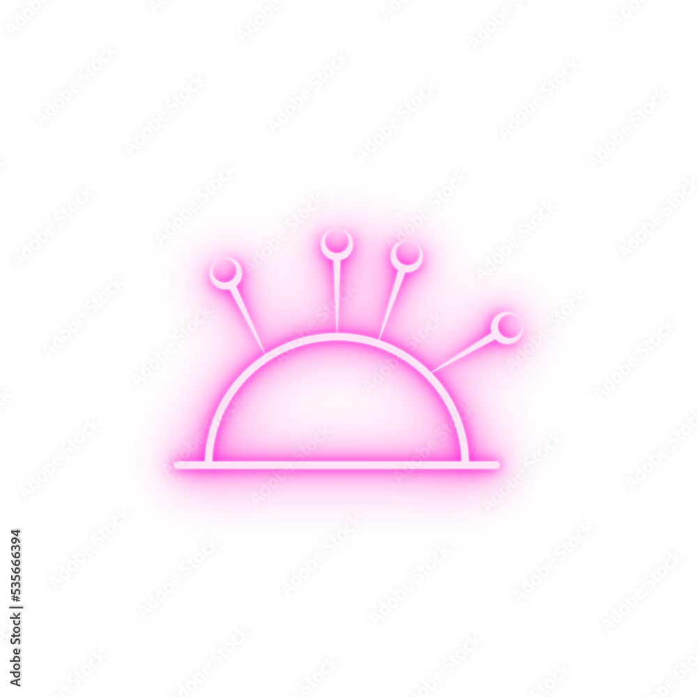 Acupuncture neon icon
