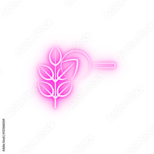 Herbal alternative medicine neon icon