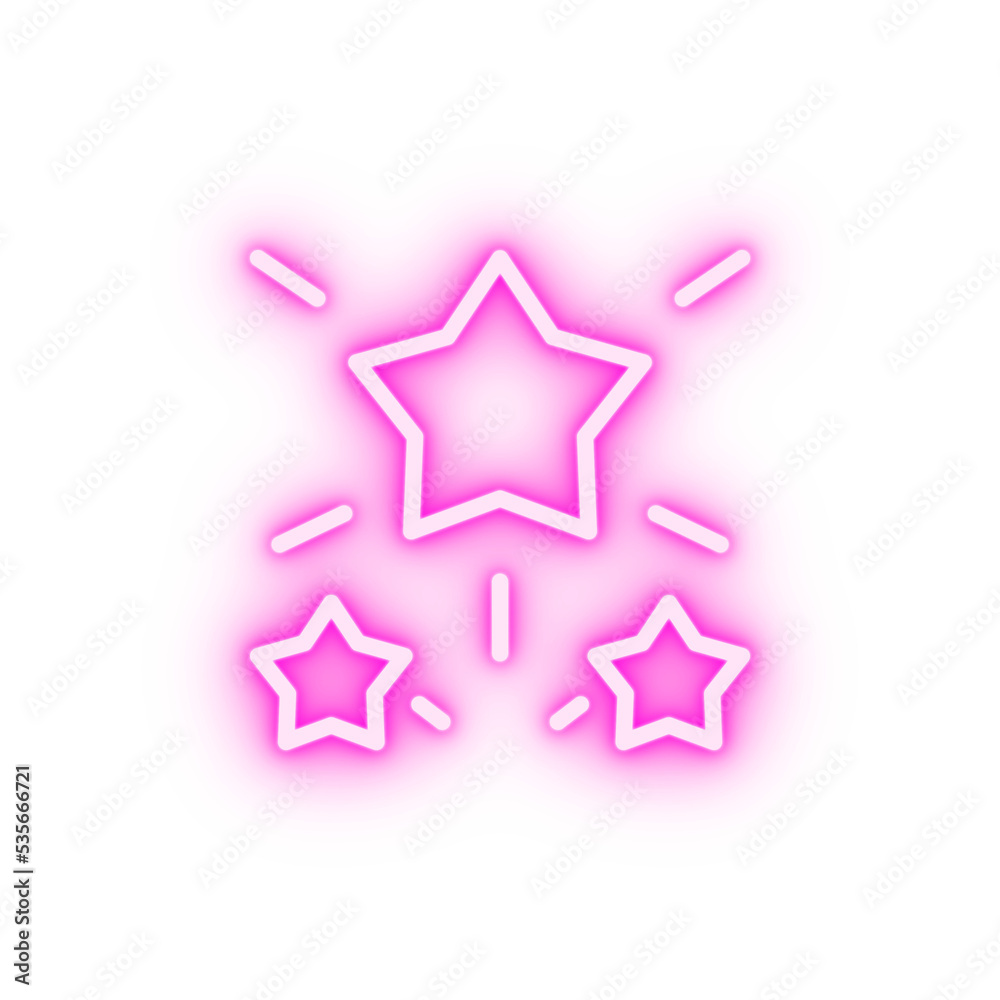 Party stars 4th July neon icon Party stars 4th July neon icon